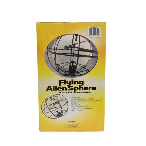 Flying Alien Sphere RC Remote Control Toy Drone 3 Channel Infrared Indoor Use - Picture 3 of 7